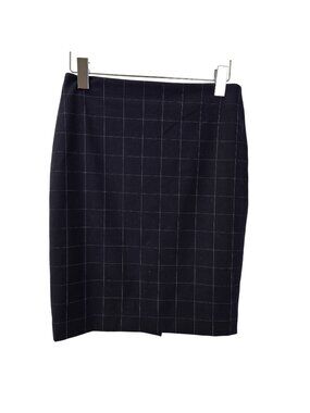 Ann Taylor Pinstripe Plaid Pencil Skirt Size 0 Petite